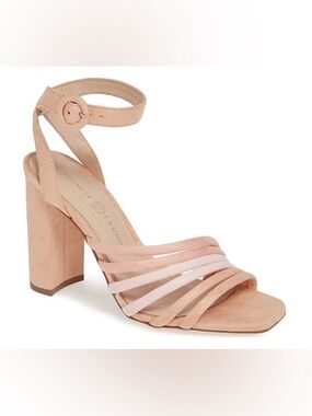 Chinese Laundry Blush Pink Strappy Block Heel Sandals